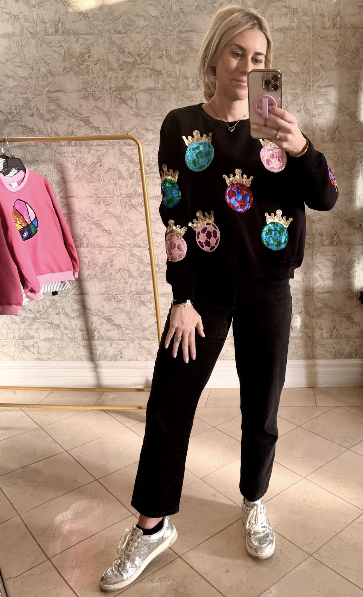 Sequin Soccer Sweatshirt - IN STOCK