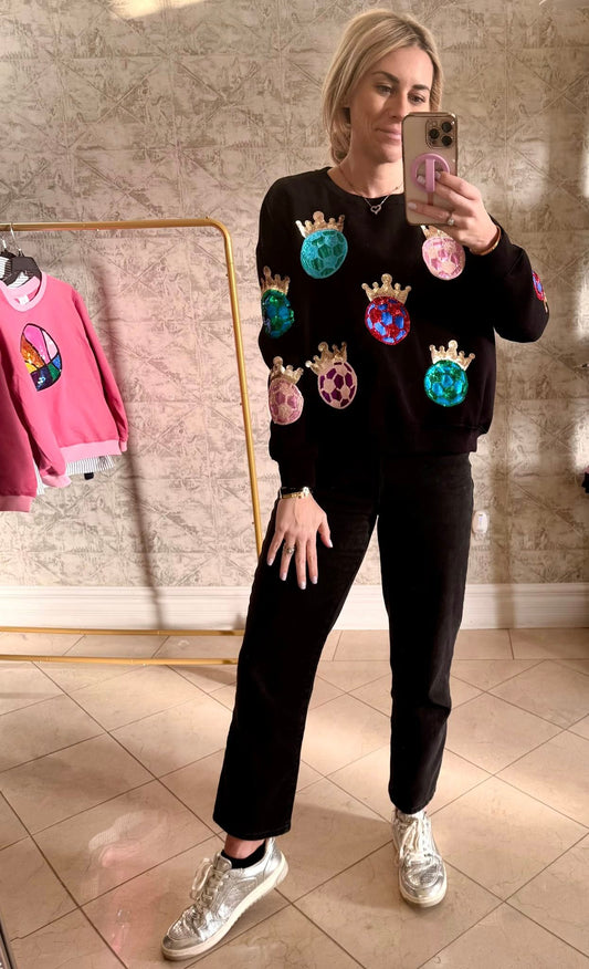 Sequin Soccer Sweatshirt - IN STOCK