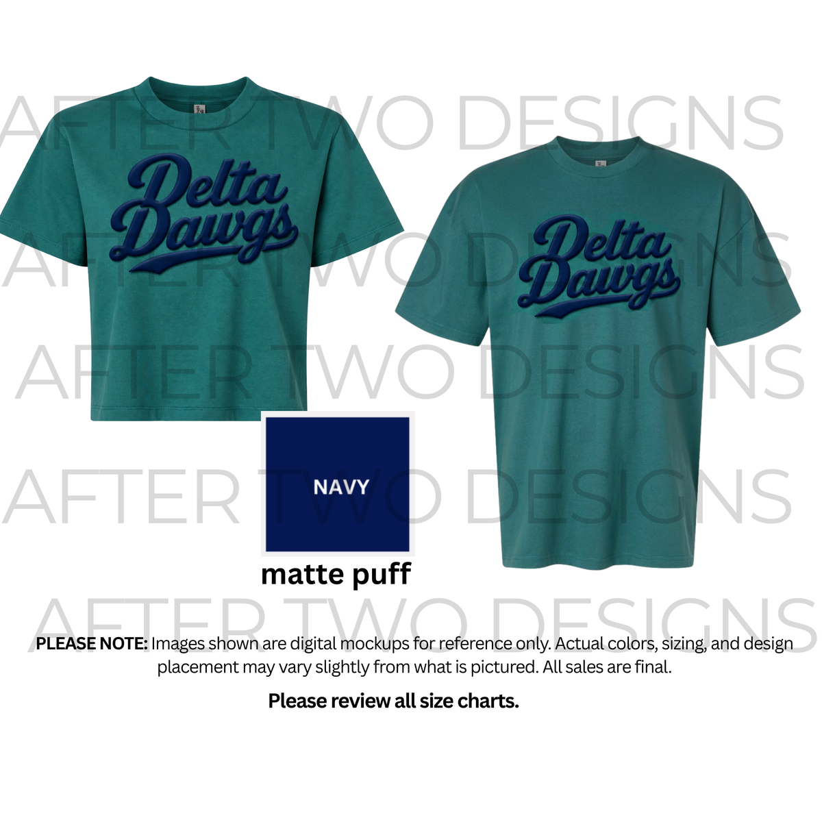 Teal Tee Script Dawgs - PRESALE