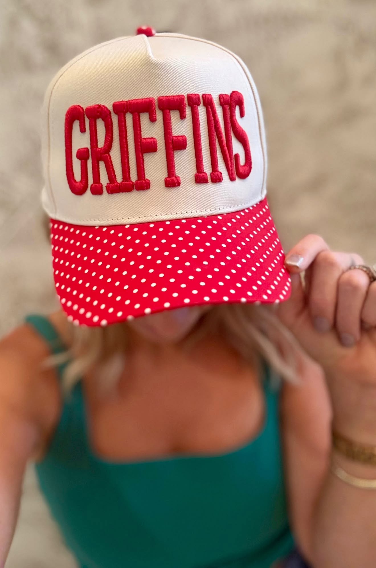 Snapback Dot Hat Puff Bishop Text PRESALE