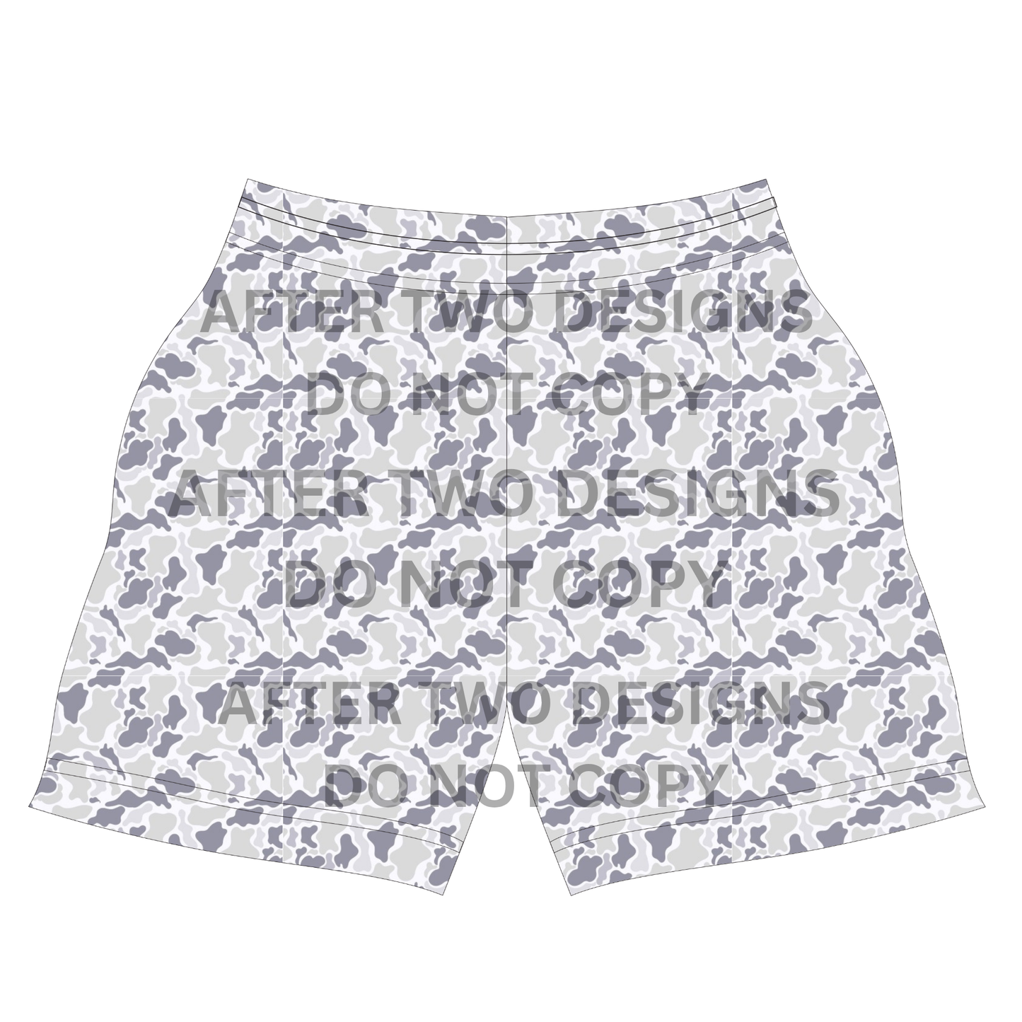 NO LOGO white camo shorts - PRESALE