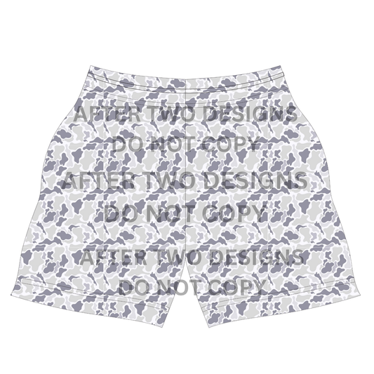 NO LOGO white camo shorts - PRESALE