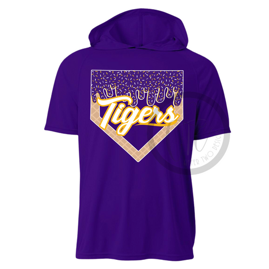 Tigers Script Hooded- A4 Dri-Fit