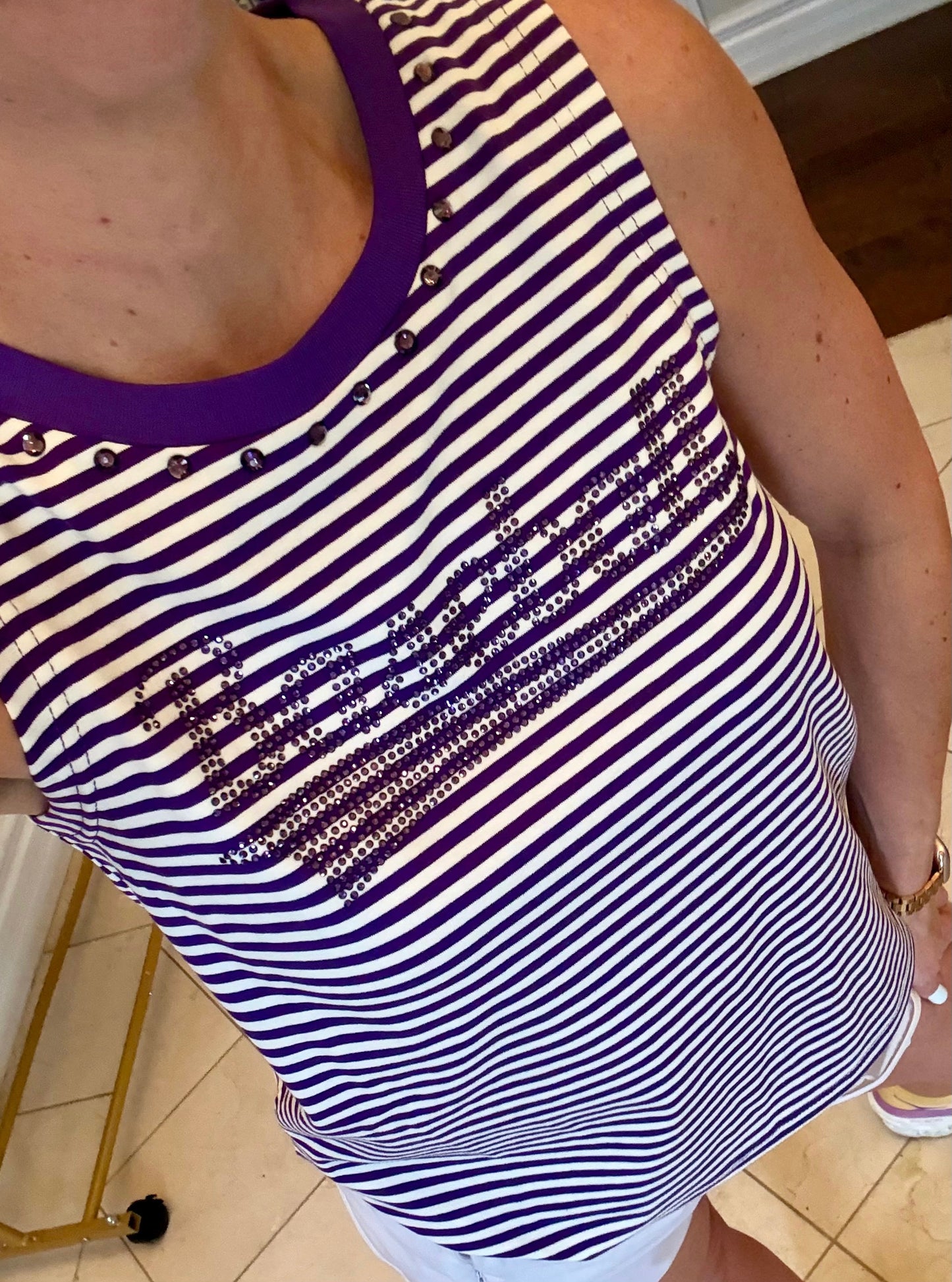 Purple Baseball Tank IN STOCK