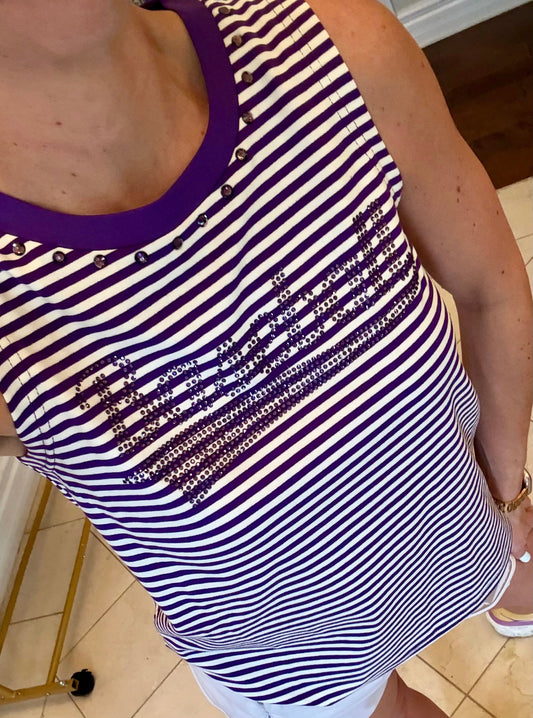 Purple Baseball Tank IN STOCK