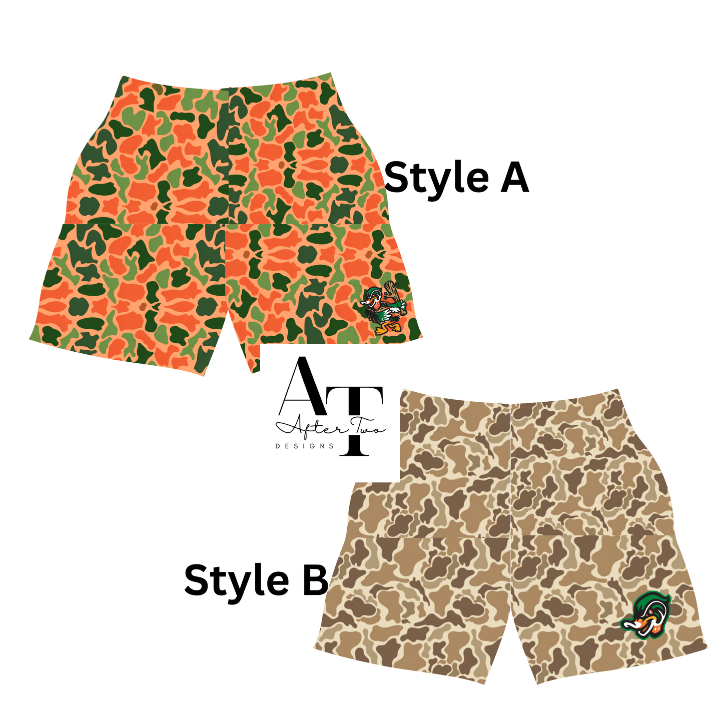 Camo Ducks Athletic Shorts - PRESALE