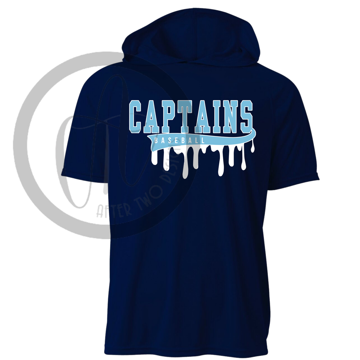 Navy Blue Captains Hooded DriFit A4