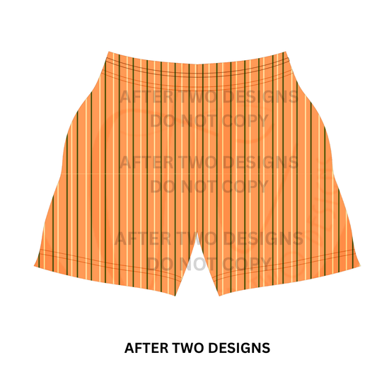 Orange Pinstripe Shorts - PRESALE