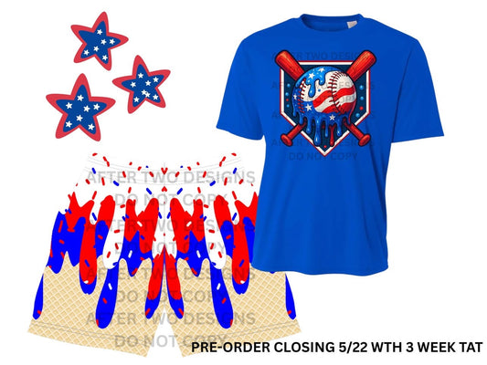 RWB Drip Shorts IN STOCK