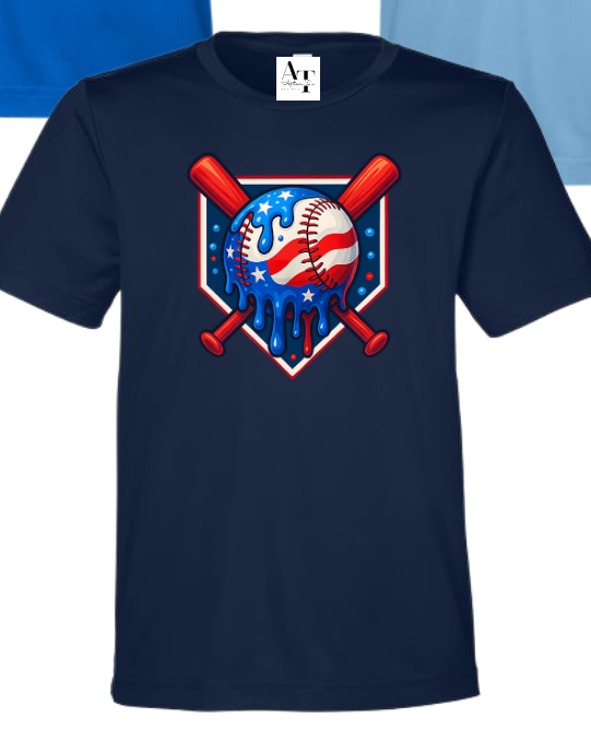American Drip NAVY- A4 Dri Fit MTO