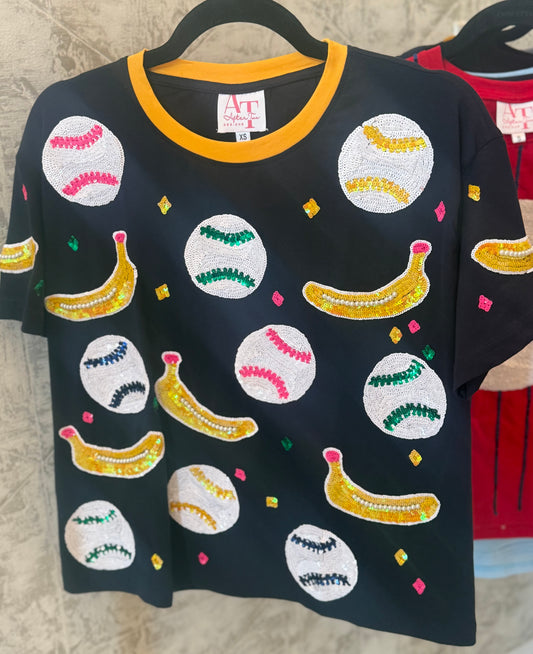 Bananas Scattered SEQUIN - IN STOCK