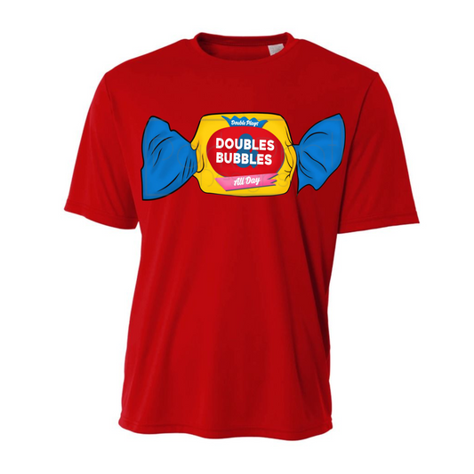 Doubles & Bubbles Red - A4 Dri Fit