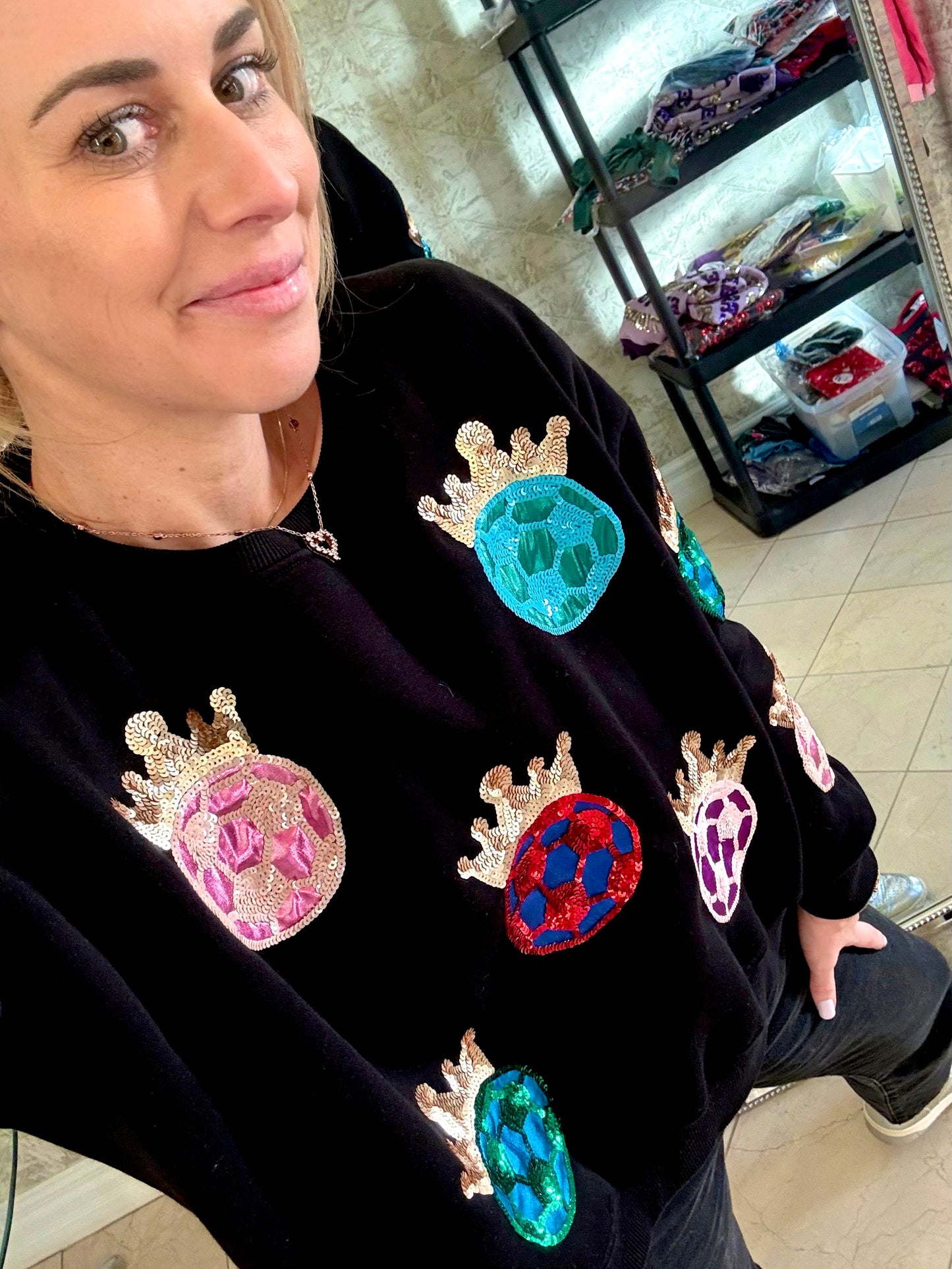 Sequin Soccer Sweatshirt - IN STOCK