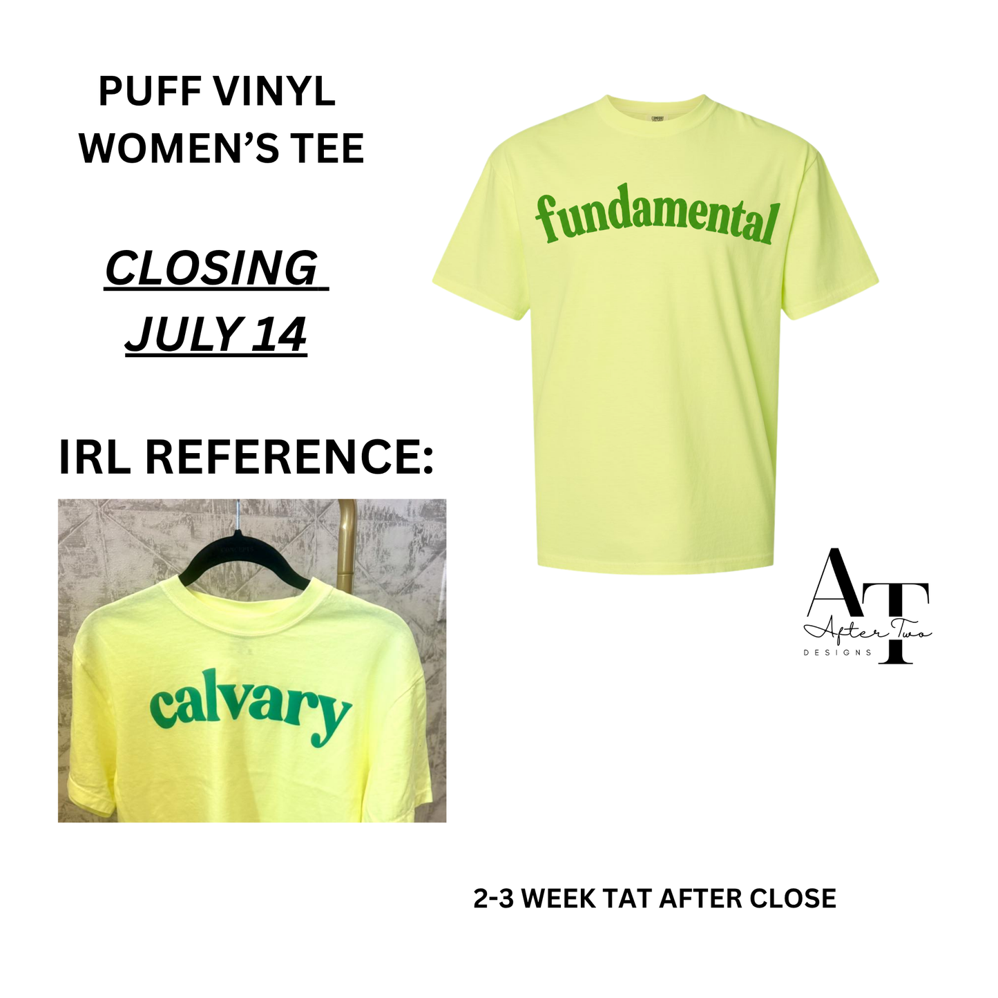 Neon Yellow Comfort Colors Tee fundamental - PRESALE