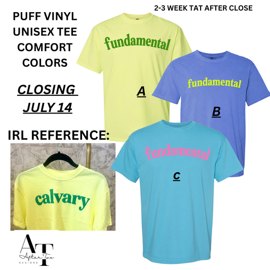 Neon Yellow Comfort Colors Tee fundamental - PRESALE