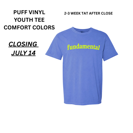 Youth Puff Vinyl Tee Comfort Colors - PRESALE
