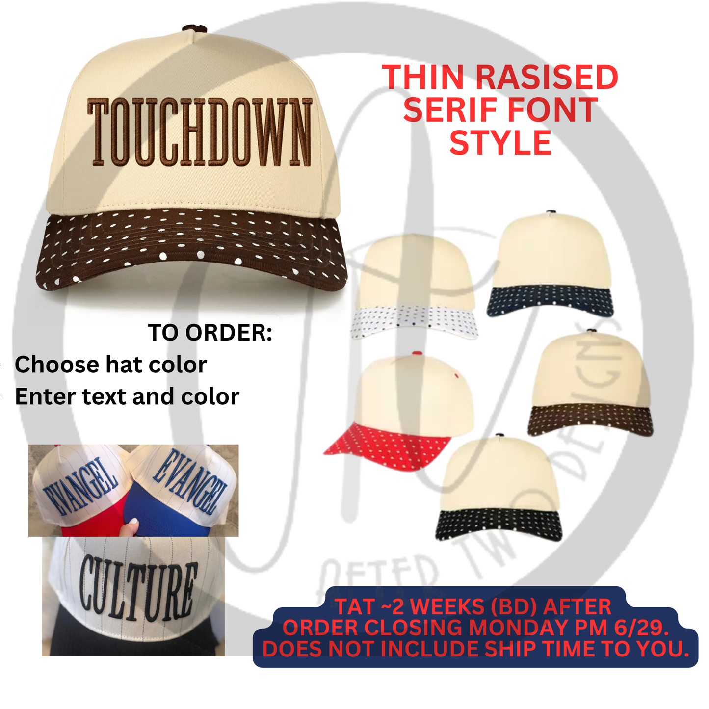 Snapback Dot Hat Serif Text PRESALE