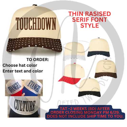 Snapback Dot Hat Serif Text PRESALE