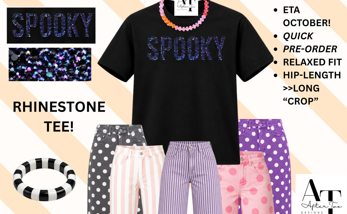 SPOOKY Rhinestone Relaxed Tee- PRESALE - ETA October