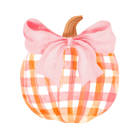 Pink pumpkin pot stake