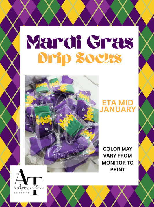 Mardi Gras Drip Socks PRE-SALE