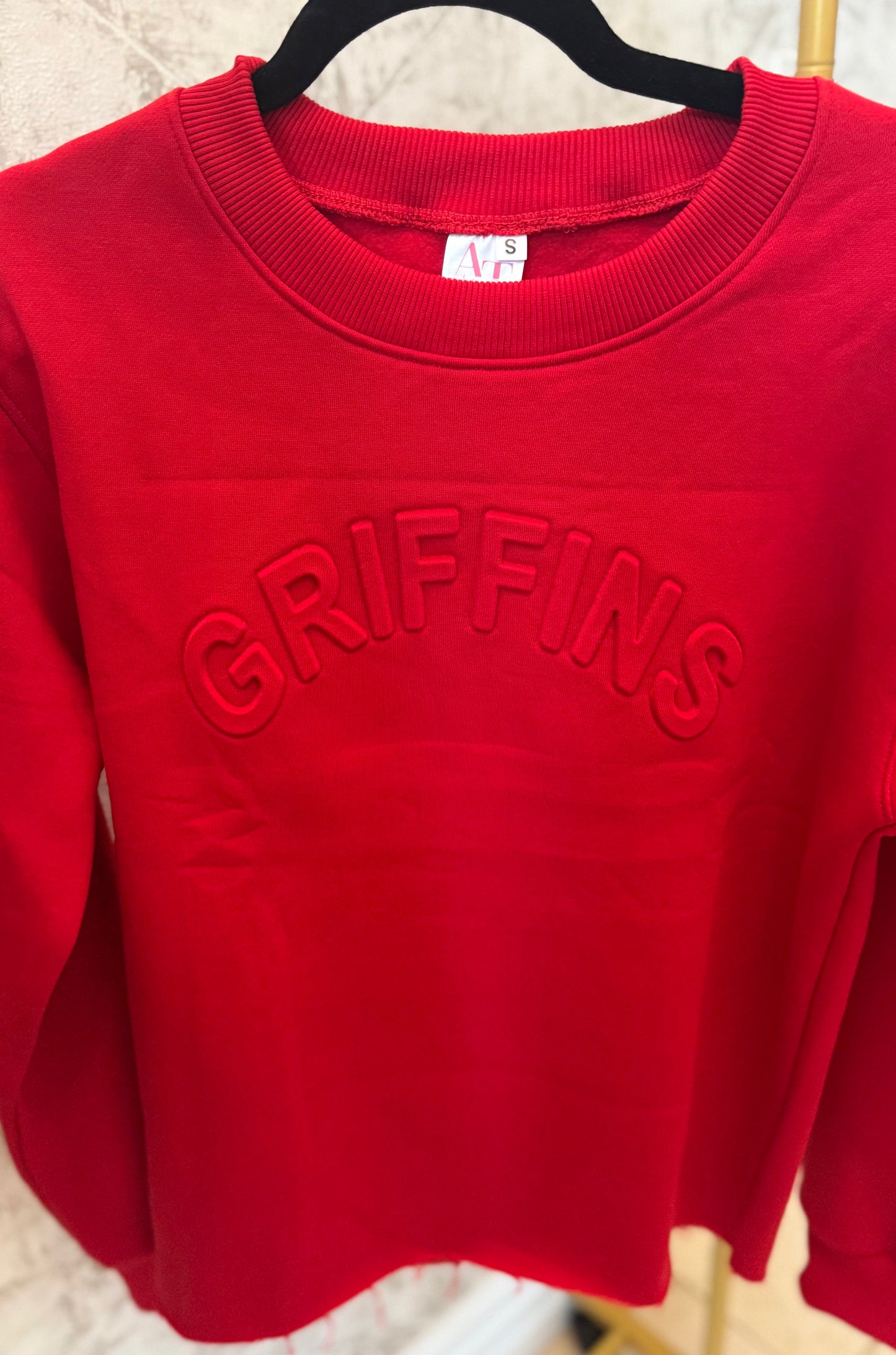 Griffin Embossed Fleece Sweatshirt IN STOCK