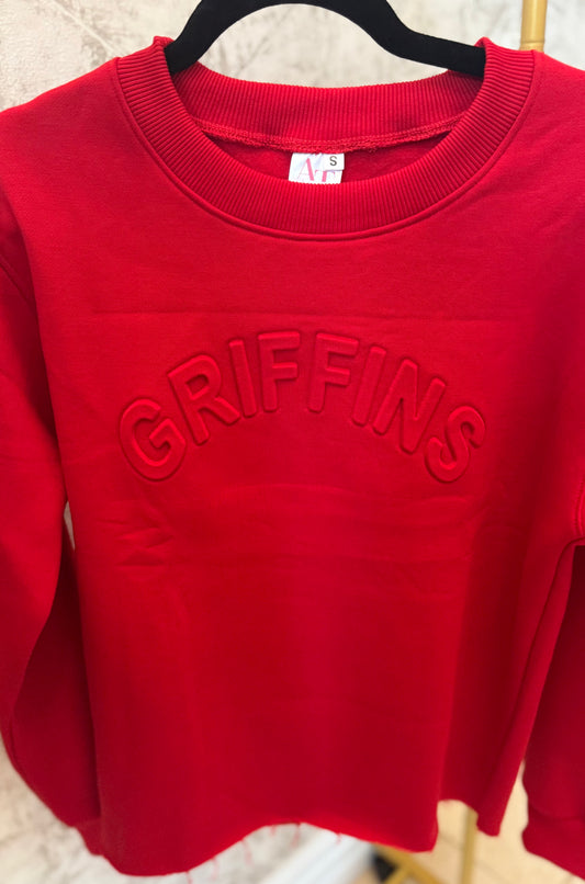 Griffin Embossed Fleece Sweatshirt IN STOCK