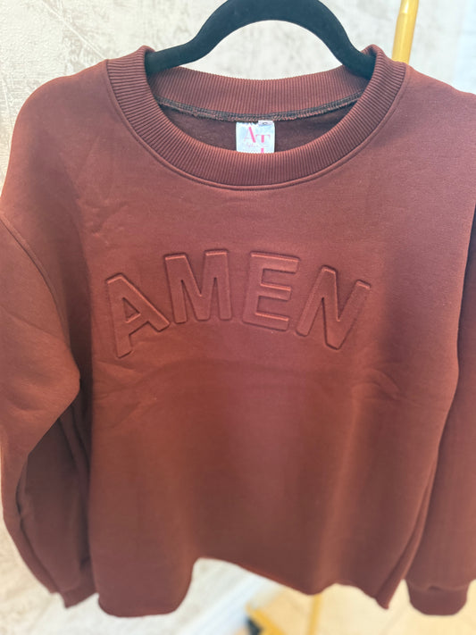 AMEN Embossed Sweatshirt IN STOCK