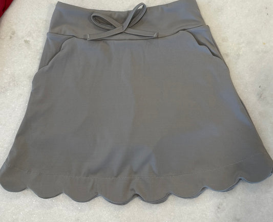 Grey Scallop Skirt Long PREORDER