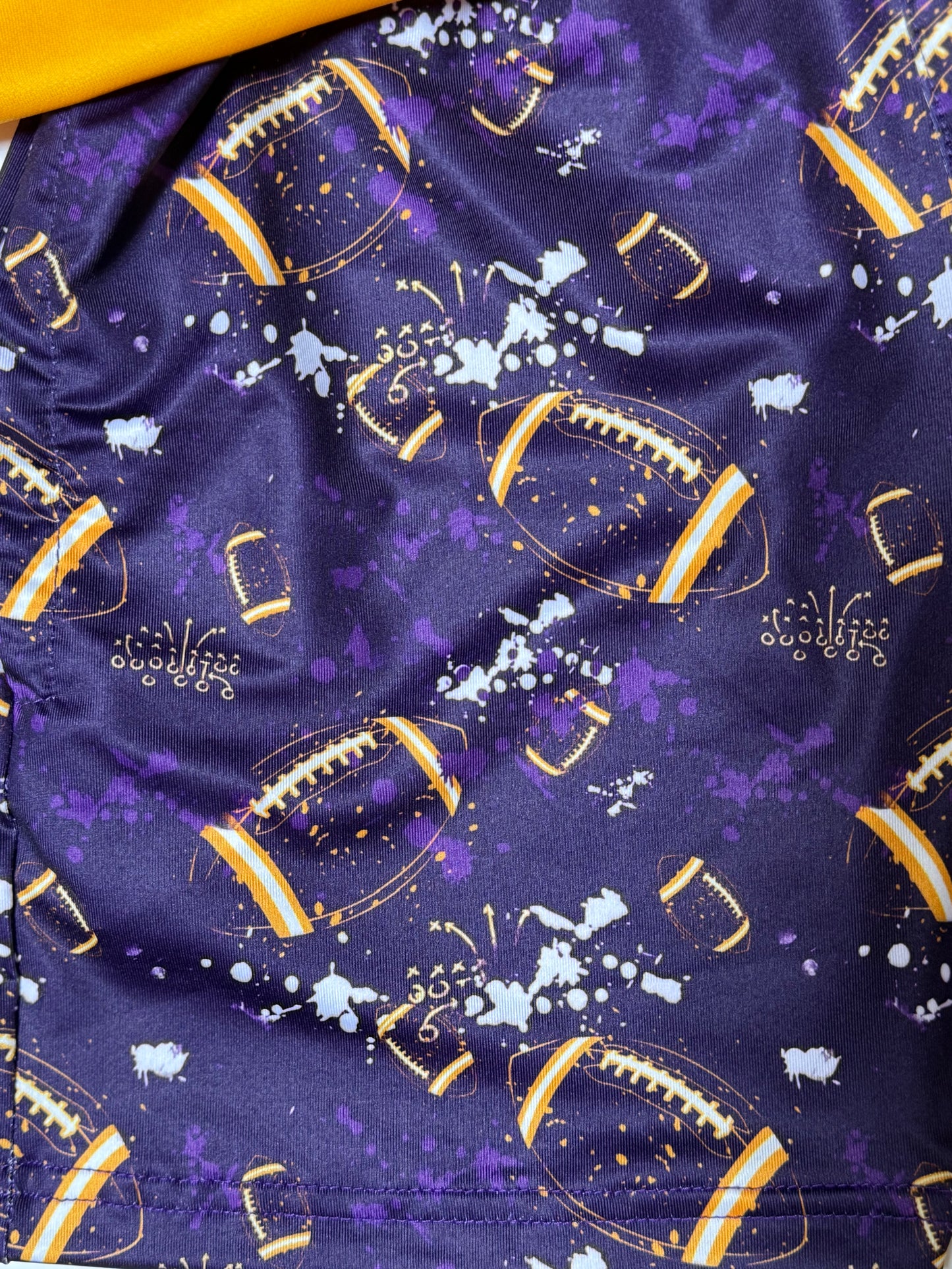 Purple and Gold Football Shorts - IN STOCK