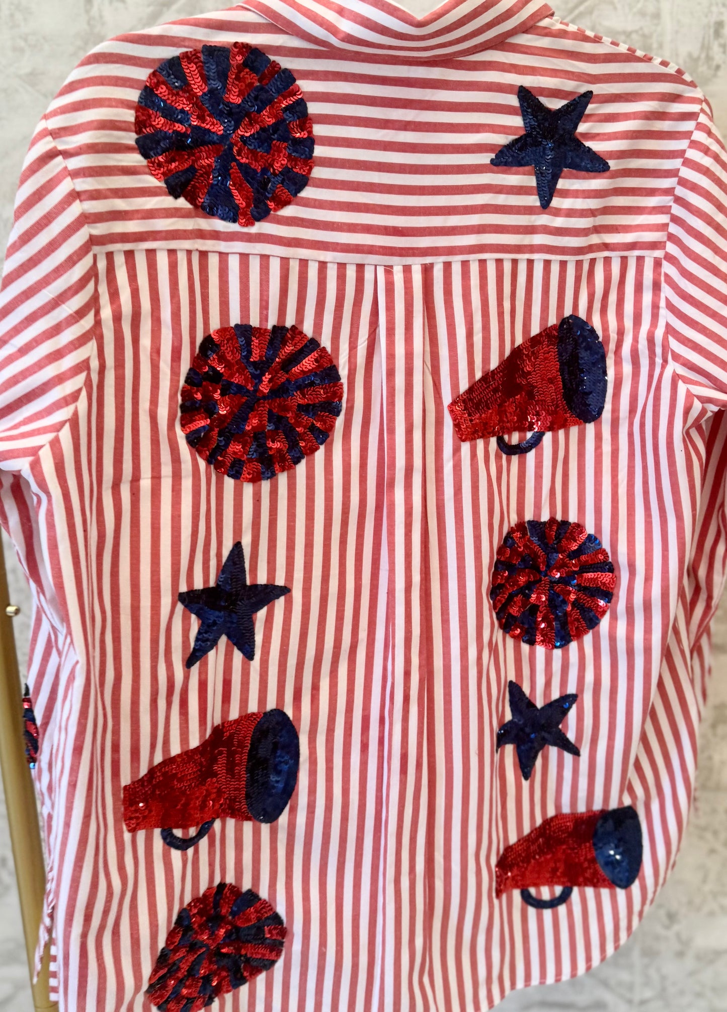 Navy+Red Poplin IN STOCK