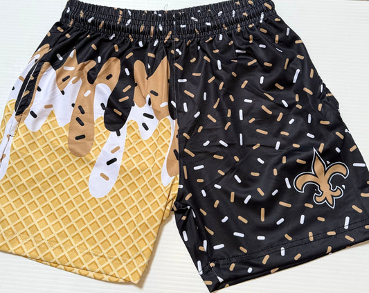 Saints Drip Shorts IN STOCK
