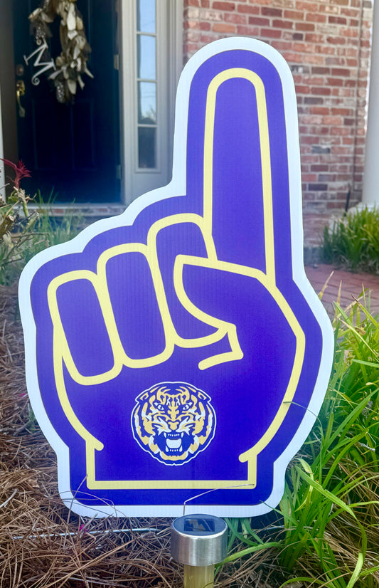 Tigers Finger Yard Sign