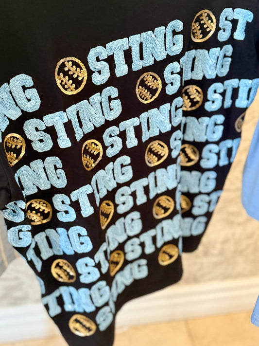 Sting Black Baseball Tee PRESALE