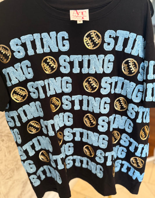 Sting Black Baseball Tee PRESALE