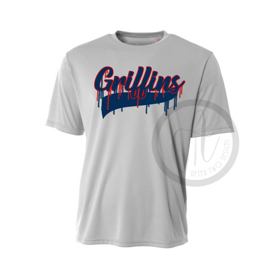 Grey Griffins Drip - A4 Dri Fit