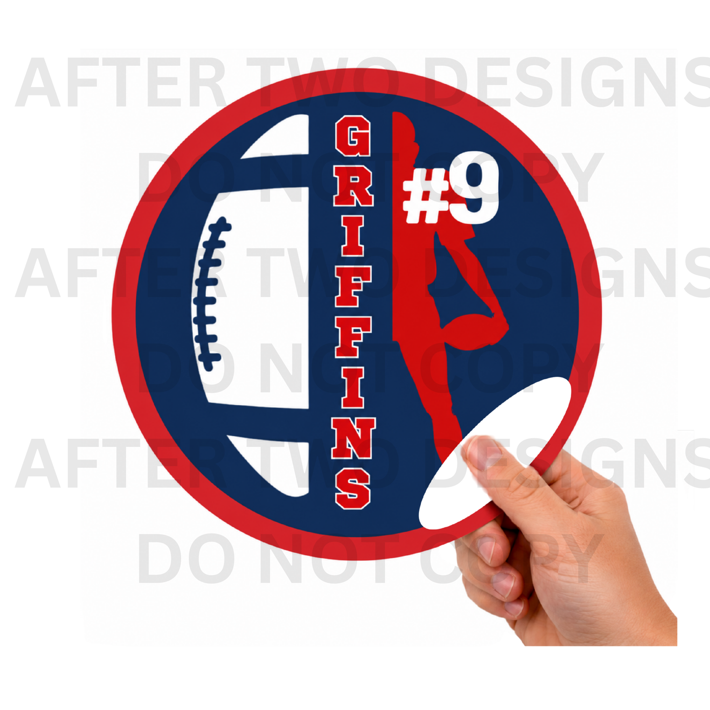 Circle Fan Front AND Back Football 1