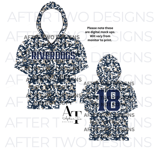 RiverDogs Pixel Camo Drifit Hood - PRESALE