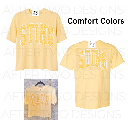 STING Tonal Dot Tee Butter Comfort Colors- PRESALE