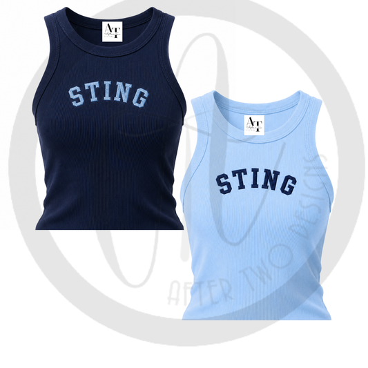 Women Fitted STING Ribbed Cotton Tank - PRESALE