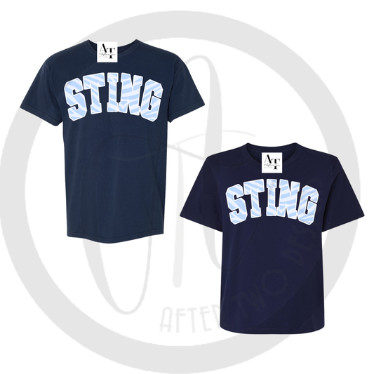 Sting Zebra Navy Tee