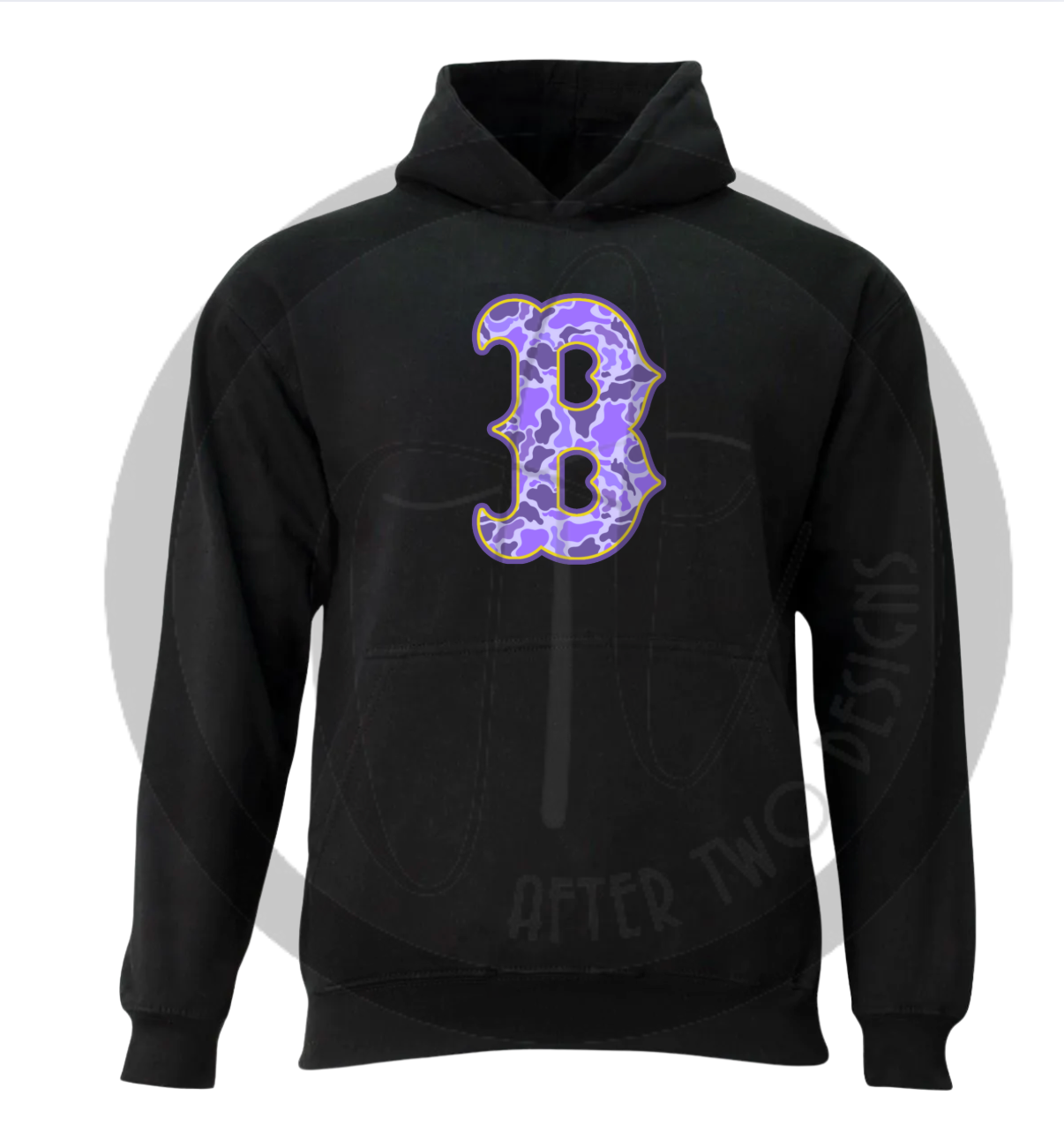 Black B Camo Hoodie