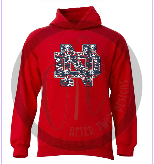 Red ND Camo Hoodie