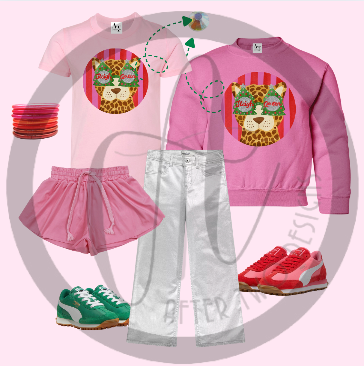 Sleigh Queen Sparkly Pink