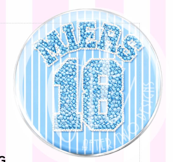 Partial Bling with Magnetic Backing