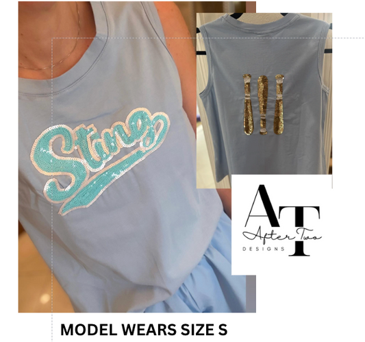 Team Sequin Tank Front+Back