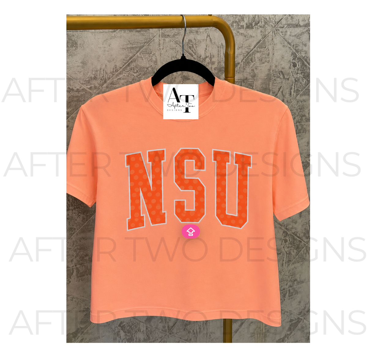 Neon Orange Tonal Dots Comfort Colors Women- PRESALE