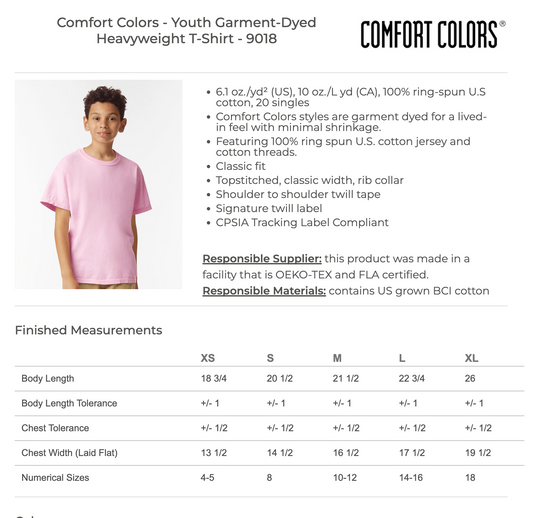 YOUTH Dots Comfort Colors PRESALE