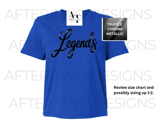 Womens Boxy Black Metallic Legends PRESALE