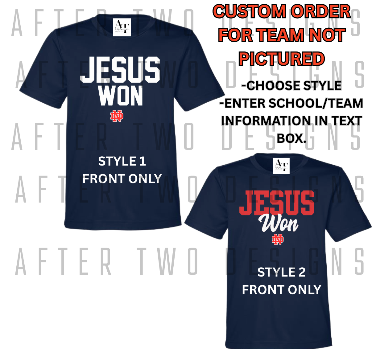 Custom Team Jesus Won Drifit Tee - MTO